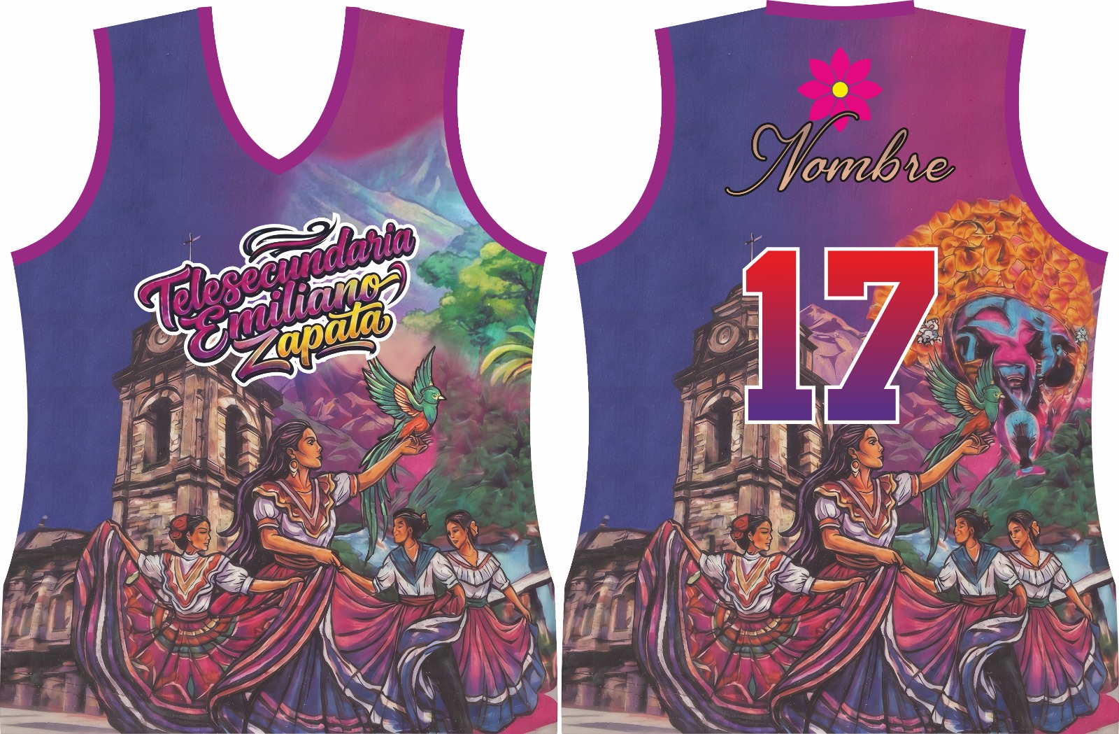 Uniforme sublimado con ilustración cultural